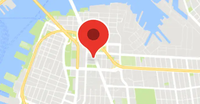 Map with a location pin showing local service area coverage