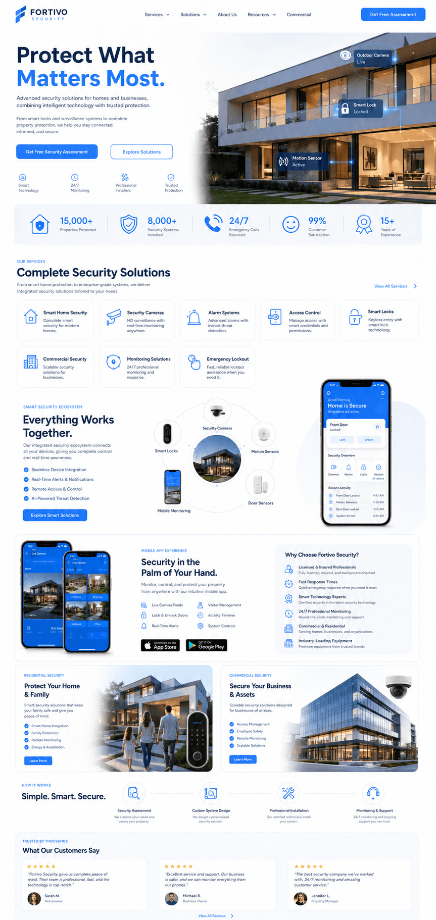 Security services website concept: Fortivo Security