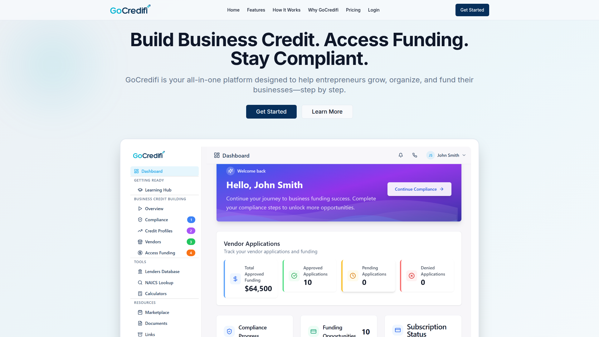 SMBPulse portfolio project - gocredifi project
